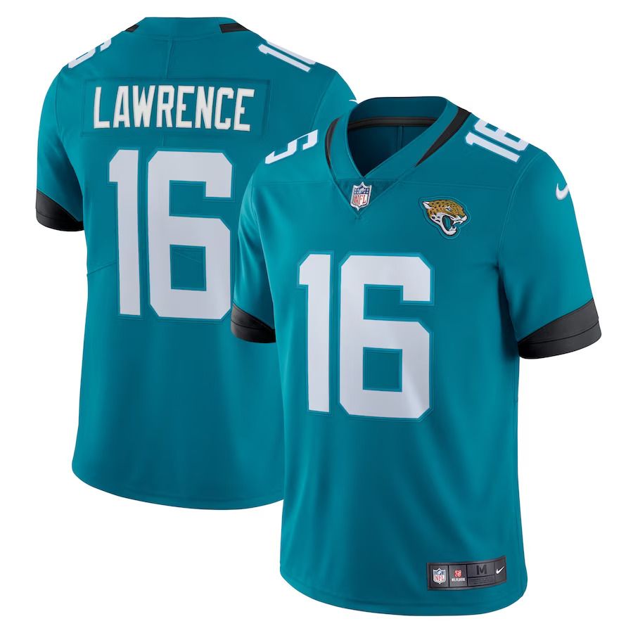 Men Jacksonville Jaguars #16 Trevor Lawrence Nike Teal Vapor Limited NFL Jersey